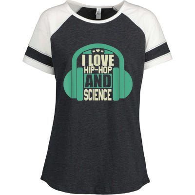 I Love Hip Hop And Science Enza Ladies Jersey Colorblock Tee