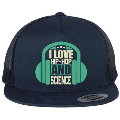 I Love Hip Hop And Science Flat Bill Trucker Hat