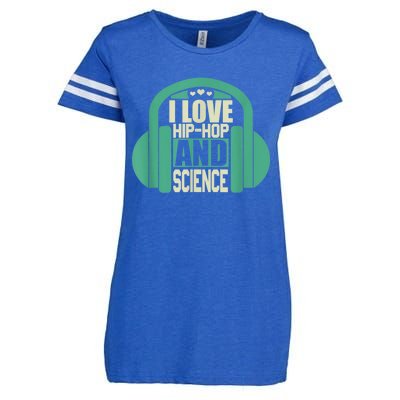 I Love Hip Hop And Science Enza Ladies Jersey Football T-Shirt