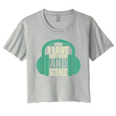 I Love Hip Hop And Science Women's Crop Top Tee