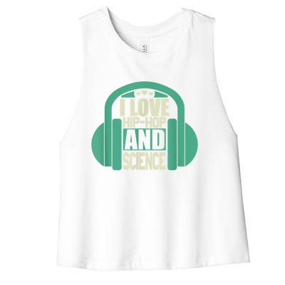 I Love Hip Hop And Science Women's Racerback Cropped Tank