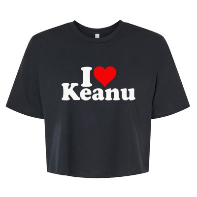 I Love Heart Keanu Bella+Canvas Jersey Crop Tee