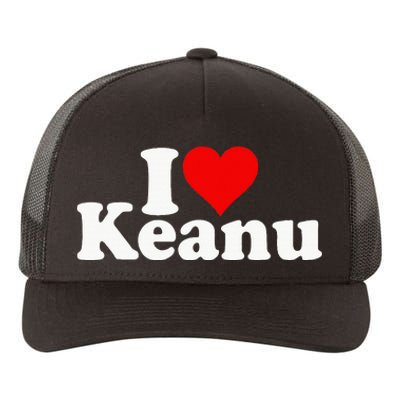 I Love Heart Keanu Yupoong Adult 5-Panel Trucker Hat