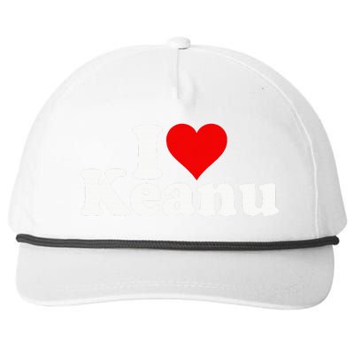 I Love Heart Keanu Snapback Five-Panel Rope Hat