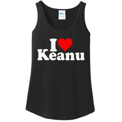 I Love Heart Keanu Ladies Essential Tank