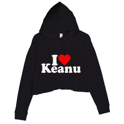 I Love Heart Keanu Crop Fleece Hoodie