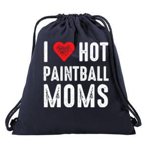 I Love Hot Paintball Moms Gift Drawstring Bag