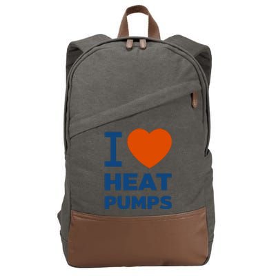 I Love Heat Pumps I Heart Heat Pumps Cotton Canvas Backpack