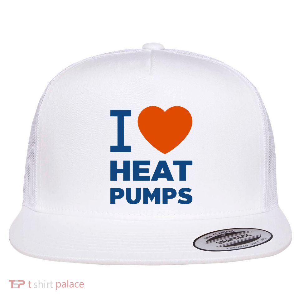 I Love Heat Pumps I Heart Heat Pumps Flatbill Hat