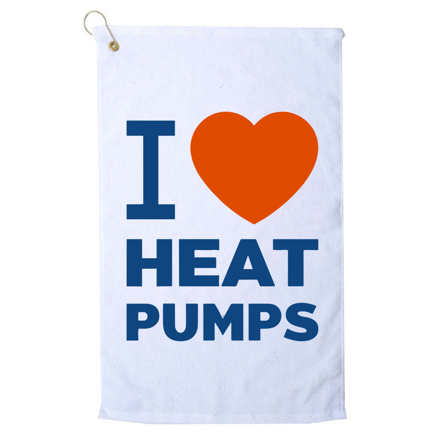 I Love Heat Pumps I Heart Heat Pumps Golf Towel