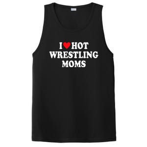 I Love Hot Wrestling Moms Groovy I Heart Hot Wrestling Moms  PosiCharge Competitor Tank