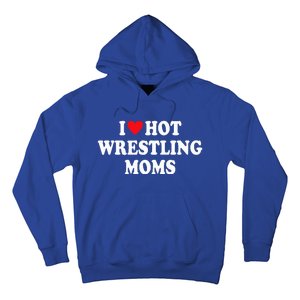 I Love Hot Wrestling Moms Groovy I Heart Hot Wrestling Moms  Hoodie