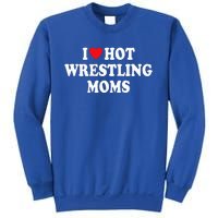 I Love Hot Wrestling Moms Groovy I Heart Hot Wrestling Moms  Sweatshirt