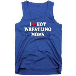 I Love Hot Wrestling Moms Groovy I Heart Hot Wrestling Moms  Tank Top