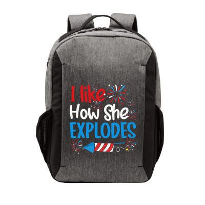 I Like How She Explodes Fireworks Funny Couple 4th Of July Vector Backpack