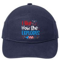 I Like How She Explodes Fireworks Funny Couple 4th Of July 7-Panel Snapback Hat