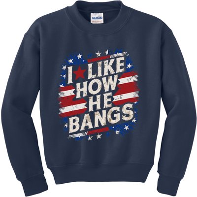 I Like How He Bang Fireworks 4th Of July Funny Couples Kids Sweatshirt