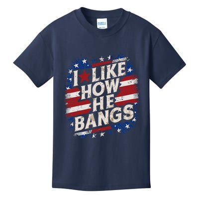 I Like How He Bang Fireworks 4th Of July Funny Couples Kids T-Shirt