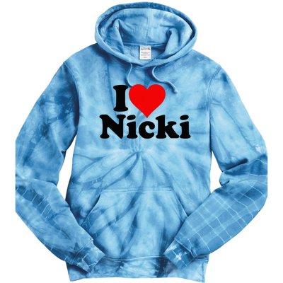 I Love Heart Nicki Tie Dye Hoodie