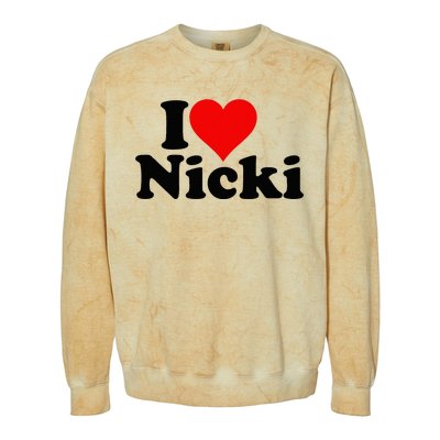 I Love Heart Nicki Colorblast Crewneck Sweatshirt