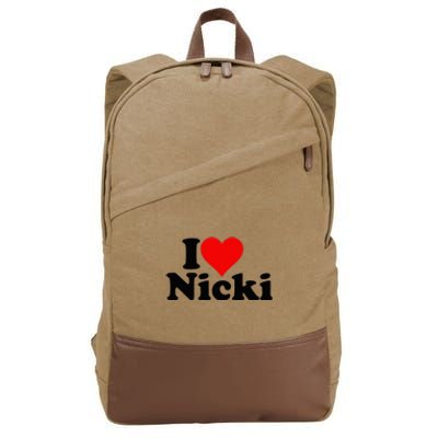 I Love Heart Nicki Cotton Canvas Backpack