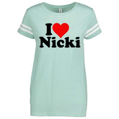 I Love Heart Nicki Enza Ladies Jersey Football T-Shirt