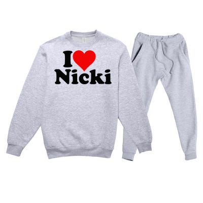 I Love Heart Nicki Premium Crewneck Sweatsuit Set