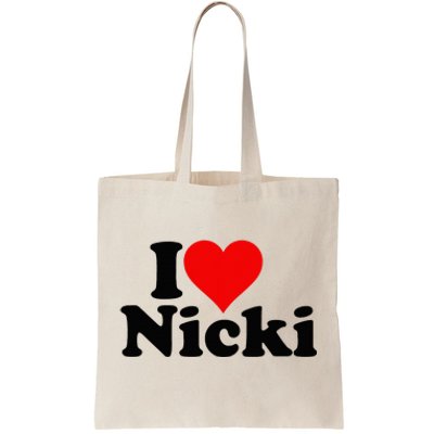 I Love Heart Nicki Tote Bag