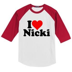 I Love Heart Nicki Kids Colorblock Raglan Jersey