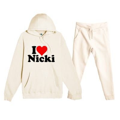 I Love Heart Nicki Premium Hooded Sweatsuit Set