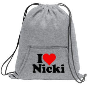 I Love Heart Nicki Sweatshirt Cinch Pack Bag