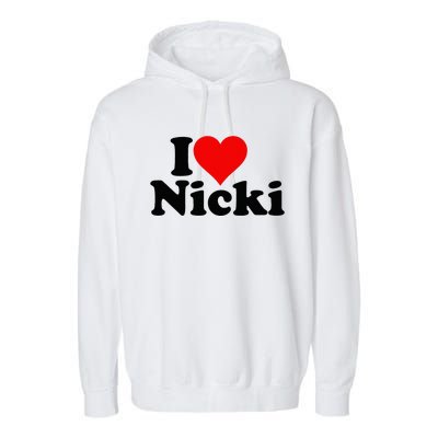 I Love Heart Nicki Garment-Dyed Fleece Hoodie