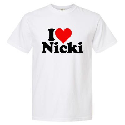 I Love Heart Nicki Garment-Dyed Heavyweight T-Shirt