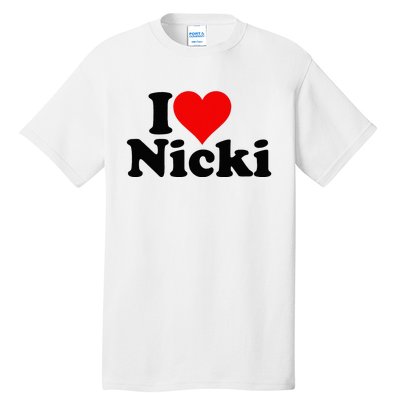 I Love Heart Nicki Tall T-Shirt