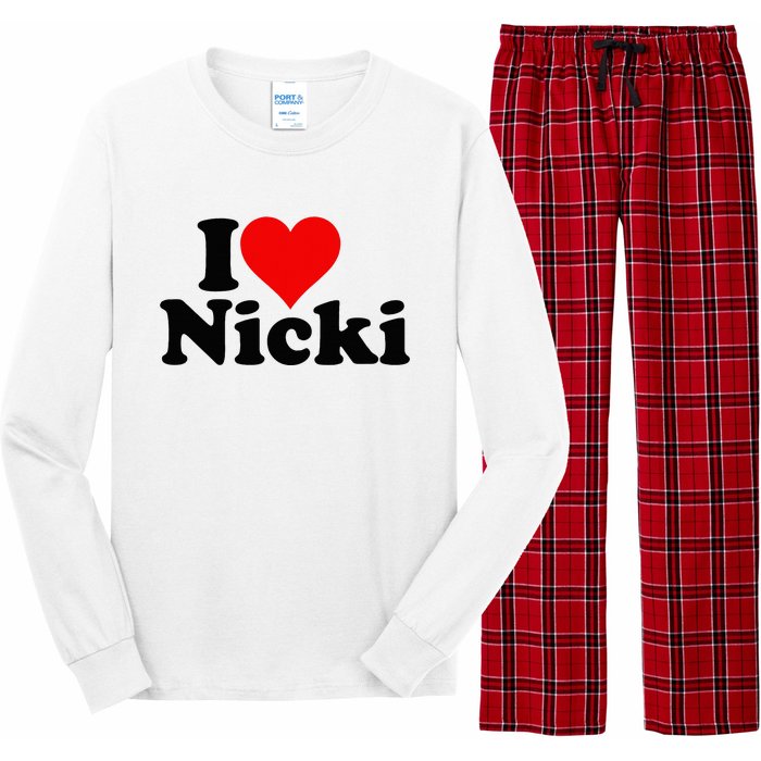 I Love Heart Nicki Long Sleeve Pajama Set