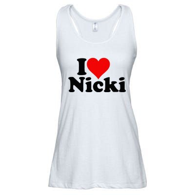 I Love Heart Nicki Ladies Essential Flowy Tank