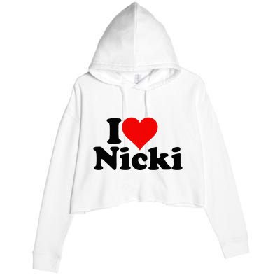 I Love Heart Nicki Crop Fleece Hoodie