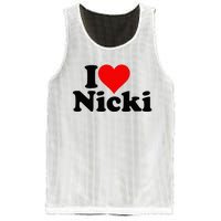 I Love Heart Nicki Mesh Reversible Basketball Jersey Tank