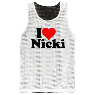 I Love Heart Nicki Mesh Reversible Basketball Jersey Tank