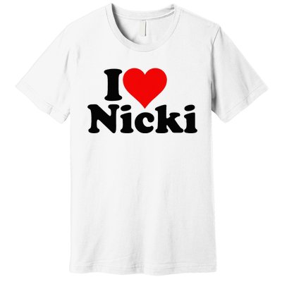 I Love Heart Nicki Premium T-Shirt