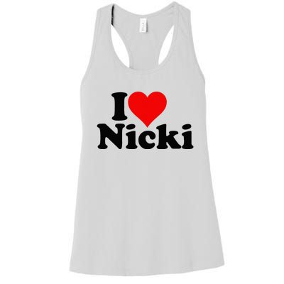 I Love Heart Nicki Women's Racerback Tank