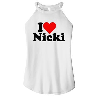 I Love Heart Nicki Women’s Perfect Tri Rocker Tank