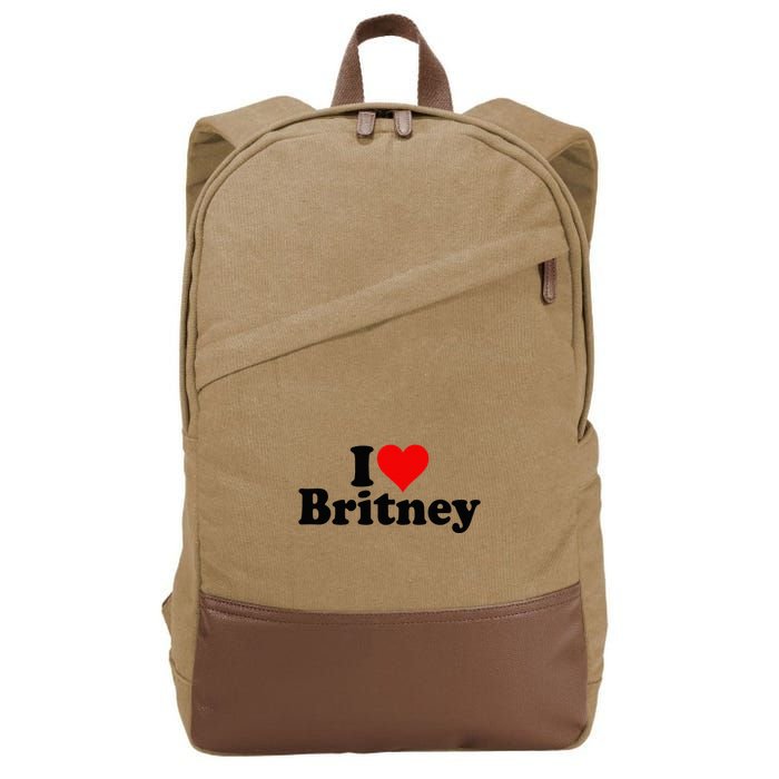 I Love Heart B.R.I.T.N.E.Y Cotton Canvas Backpack