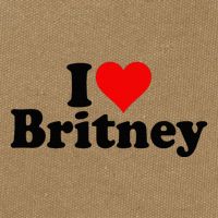 I Love Heart B.R.I.T.N.E.Y Cotton Canvas Backpack