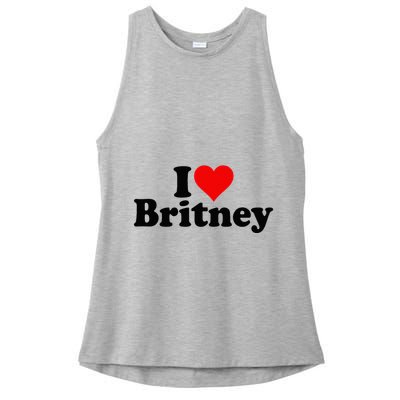 I Love Heart B.R.I.T.N.E.Y Ladies PosiCharge Tri-Blend Wicking Tank