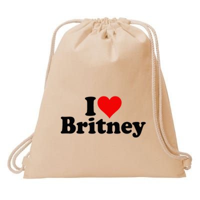 I Love Heart B.R.I.T.N.E.Y Drawstring Bag