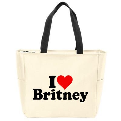 I Love Heart B.R.I.T.N.E.Y Zip Tote Bag
