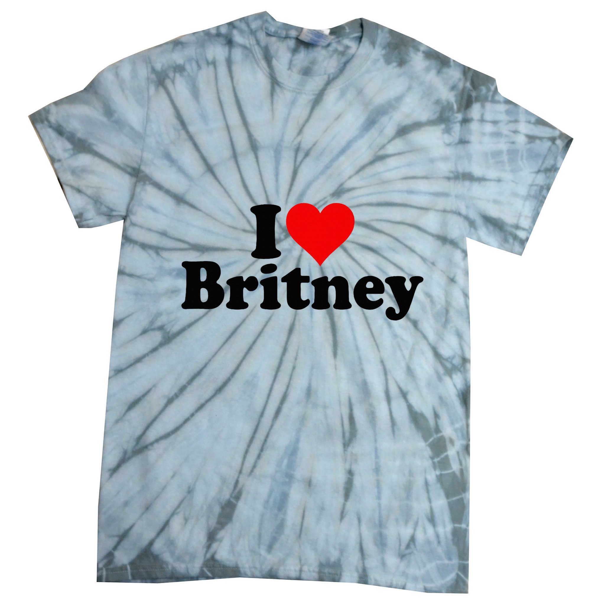 I Love Heart B.R.I.T.N.E.Y Tie-Dye T-Shirt