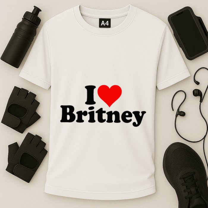 I Love Heart B.R.I.T.N.E.Y Cooling Performance Crew T-Shirt