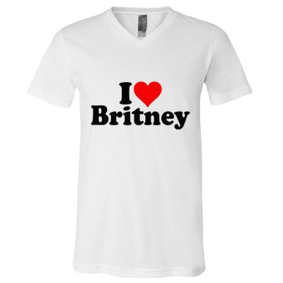 I Love Heart B.R.I.T.N.E.Y V-Neck T-Shirt
